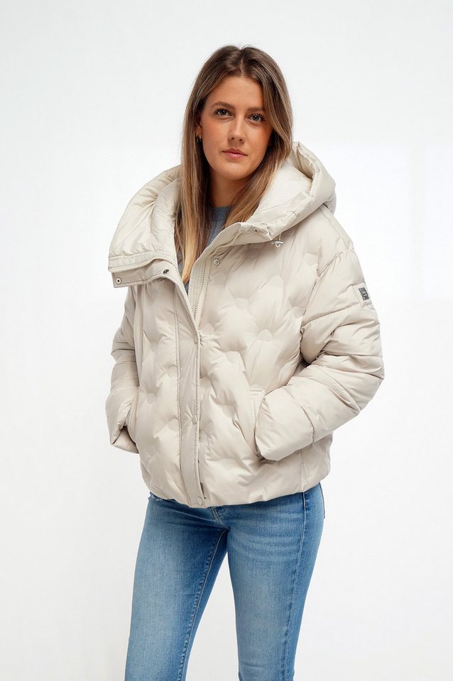 FUNK since 1776 Steppjacke weite Steppjacke mit stylischen Herzprints und Kapuze von FUNK since 1776