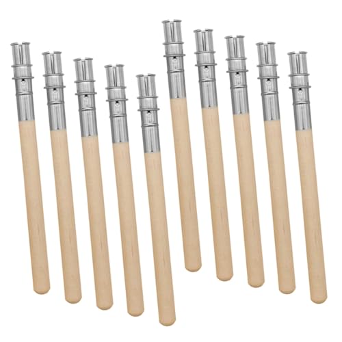 FUNNETOYU 10 Stück Teiliges Augenbrauenstift Verlängerung aus Edelstahl Kompatibel Ergonomischer Halter Einfache Handhabung Handlich und Tragbar für Längere Stiftbenutzung von FUNNETOYU