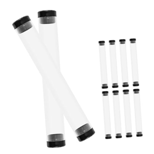 FUNNETOYU 10 Stück Teiliges Transparente Stifteboxen für Kugelschreiber Leichte Portable Einzelhalter zur Eleganten Aufbewahrung und Präsentation von Schreibwaren als und Organizer von FUNNETOYU