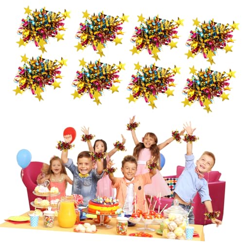 FUNNETOYU 14 Stück Teiliges Cheerleader Pom Poms mit Glitzer pailletten Volle Form Weiche Handgelenks Haar deko Vielseitig für Sportveranstaltungen Tanz und Cheerleading Bunt Langlebig von FUNNETOYU