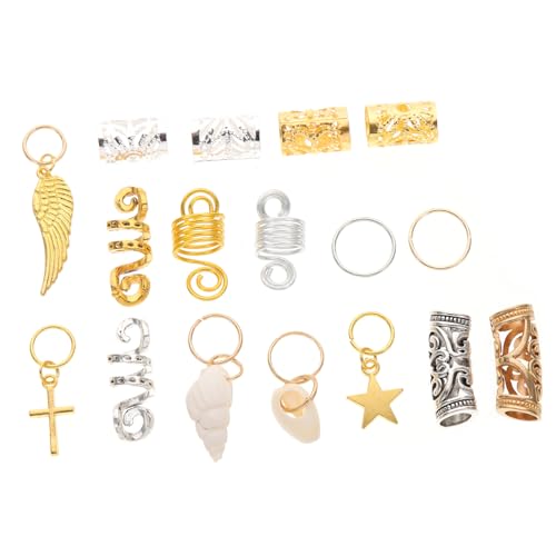 FUNNETOYU 159 Stück Teiliges Haarschmuck Haarringen Perlen und Dreadlocks accessoires für Zöpfe und Haargummis Modische Haarclips für Damen und Herren bei Hochzeiten und Partys von FUNNETOYU