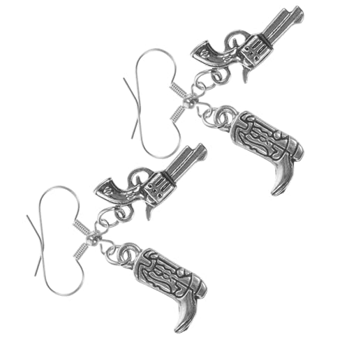 FUNNETOYU 2 Paare Cowboy Ohrringe Damen Baumelnde Western Cowgirl Ohrringe Vintage Design Stiefel Modischer Schmuck für Frauen Leicht zu Pflegen und Detailverliebt von FUNNETOYU