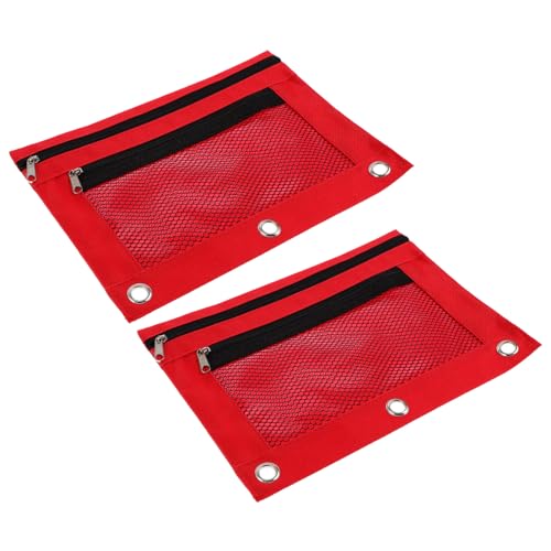 FUNNETOYU 2 Stück Federmäppchen aus Oxford Großer Binder Stifteetui mit Reißverschluss Tragbare Schreibwaren Tasche für Schule Büro und Outdoor Multifunktionale Aufbewahrung von FUNNETOYU
