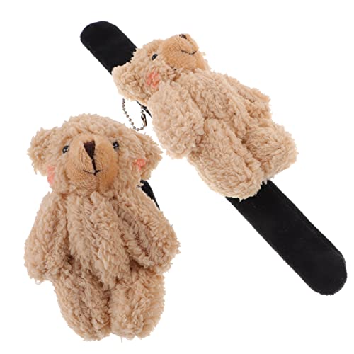 FUNNETOYU 2 Stück Kuscheltier Slap Armband für Lustiges Dekoratives Handgelenkband mit Süßem Bärenmotiv für Themenpartys und von FUNNETOYU