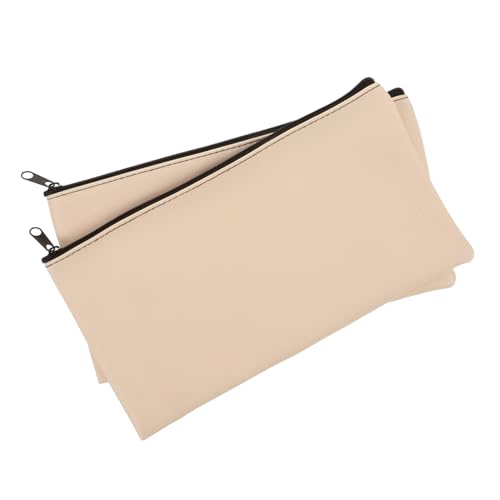 FUNNETOYU 2 Stück PU Leder Geldtasche Multifunktionale Geldbörse mit Sicherer Aufbewahrungsbeutel für Bargeld und Schecks Portemonnaie für Bankangestellte Schüler und Berufstätige von FUNNETOYU