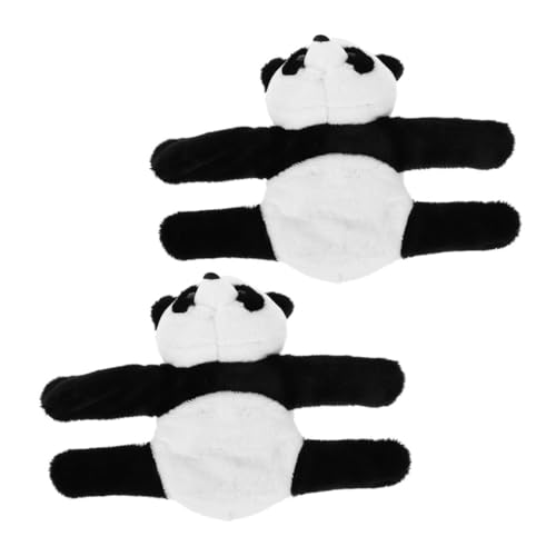 FUNNETOYU 2 Stück Plüsch Panda Slap Bracelet Kuscheltier Armband Weiches Hautfreundliches Party Slap Band Mit Niedlichem Pandamotiv Für Erwachsene von FUNNETOYU