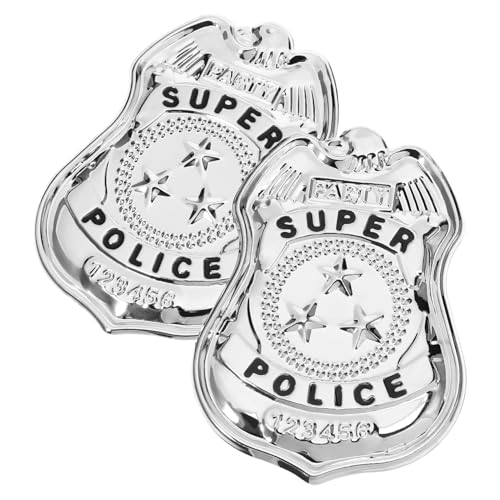 FUNNETOYU 2 Stück Teiliges Brosche Leichte Langlebige Cosplay Anstecknadel Dekoratives Party Zubehör für Halloween und Mottopartys Silberfarben Stabil und Einfach zu Tragen von FUNNETOYU