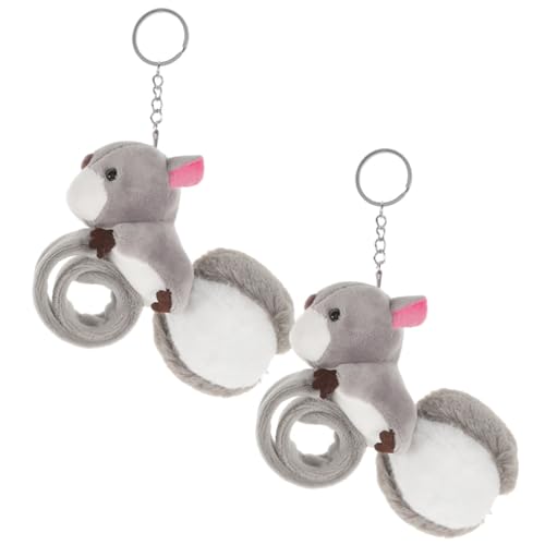 FUNNETOYU 2 Stück Teiliges Plüsch Snap Armband Eichhörnchen Design Weiches Kuscheltier Slap Bracelet für Langlebig Leicht Einfach zu Tragen als Partygeschenk und Modisches Accessoire von FUNNETOYU