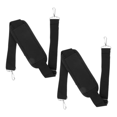 FUNNETOYU 2 Stück Verstellbarer Schultergurt mit Polsterung Strapazierfähiger Ersatzriemen aus Webstoff und Passend für Aktentaschen Laptop Reisetaschen mit Schnellverschluss von FUNNETOYU