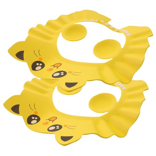 FUNNETOYU 2 Stück Wasserdichte Duschhaube mit Ohrschutz Verstellbare Ergonomisch Geformt Leichter Schutz für Junge Mädchen Beim Baden Verhindert Wasserkontakt mit Augen und Ohren von FUNNETOYU