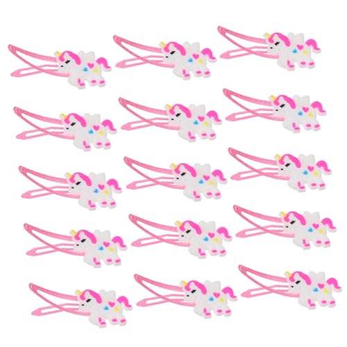 FUNNETOYU 20stücke Cartoon-haarspangen Für Mädchen Schnapp-haarspangen Im Einhorn-stil Hübsche Für Kleinkinder von FUNNETOYU