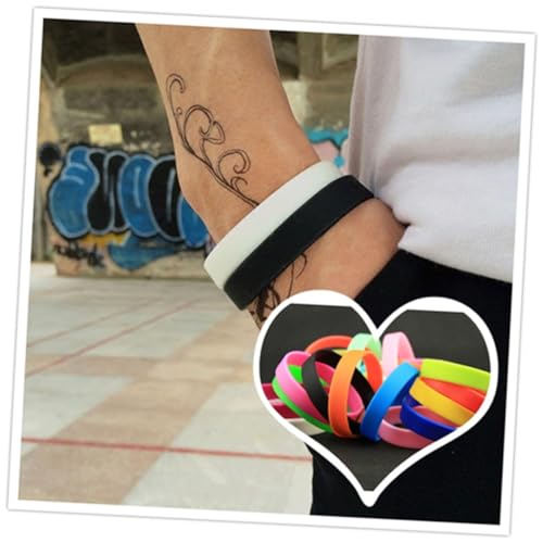 FUNNETOYU 25 Stück Silikonarmbänder Party Accessoires Mischfarben für Jungen und Mädchen Bequem und Leicht Auszuziehen von FUNNETOYU