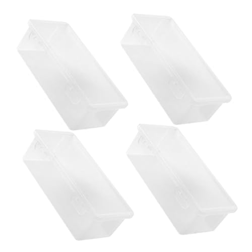 FUNNETOYU 4 Stück Große Transparente Stapelbare Kunststoff Stiftebox mit Schnappverschluss Hoher Fassungsvermögen Organizer für Kunststifte und Bürobedarf Platzsparend für Schüler und von FUNNETOYU
