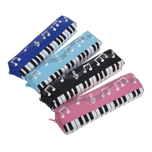 FUNNETOYU 4stücke Bleistiftbeutel Aus Oxford Reißverschluss Tragbare Stifttasche Für Mädchen Und Studenten Platz Für Mehrere Stifte Geeignet Als Klavierzubehör von FUNNETOYU