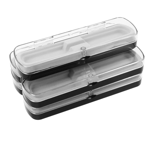 FUNNETOYU 5 Stück Teiliges Transparentes Pen-Organizer- Rechteckige Kunststoff-einzelschlitz-stiftebox Klarer Stifthalter für Büro Schule und Zuhause Leichter Robuster Schreibtisch-Organizer von FUNNETOYU
