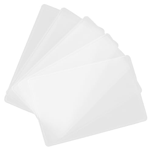 FUNNETOYU 5 Stück Transparente Kartenhalter Kartenhüllen Visitenkarten Visitenkartenschutz Plastikhülle Durchsichtiger Visitenkartenhalter Kartenschutz Hartplastik Durchsichtiger von FUNNETOYU