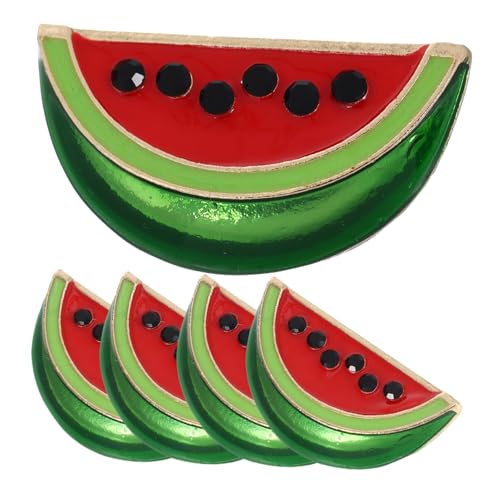 FUNNETOYU 5 Stück Wassermelonenbrosche Wassermelonen-Emaille-Broschen Brosche für Frauen Dekorativ wassermelonen brosche Wassermelonen-Brosche Hemdkragen-Clip Kleid Brosche Clip Legierung von FUNNETOYU