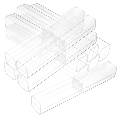 FUNNETOYU 50 Stück Teiliges Transparentes Stifteetui Vielseitige Aufbewahrungsbox für Stifte und Schmuck Handlich und Leicht Praktische Geschenkbox für Schul Bürobedarf Tragbar und Robust von FUNNETOYU