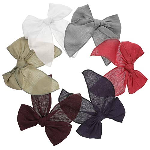 FUNNETOYU 6 Stück Teiliges Haarschleifen mit Gestickten für Mädchen Vintage Haarspangen Stoff Langlebige Haarklammern für Hochzeit Party Alltag Geeignet für Teenager und Damen von FUNNETOYU