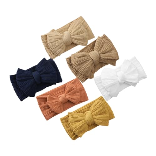 FUNNETOYU 6stücke Stirnband Mit Schleife Für Neugeborene Mädchen Und Kleinkinder Bequeme Kopfschmuck Accessoires Aus Weichen Materialien Für Fotografie Und Besondere Anlässe von FUNNETOYU
