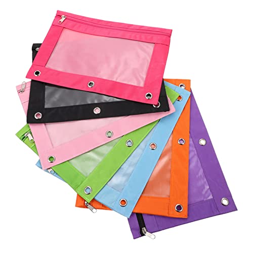 FUNNETOYU 7 Stück Multi Funktion Pen Bag Teiliges Aufbewahrungset für Stifte Wiederstandsfähige Stiftetaschen Tragbare Federtasche für Schule und Alltag Schwarz Orange Rosa Hellgrün von FUNNETOYU