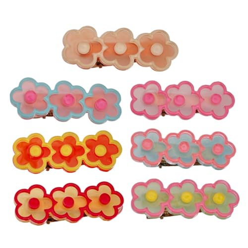 FUNNETOYU 7 Stück Teiliges Blumige Haarklammern aus Kunststoff und Metall Langlebig und Rostfrei Rutschfest Vielseitig für Hochzeit Party und Alltag Geeignet für Frauen und Mädchen von FUNNETOYU