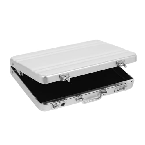 FUNNETOYU Aluminium Kartenetui mit Zahlenschloss Robuster Business Kartenhalter mit Großer Kapazität Praktische Visitenkartenbox für den Schreibtisch und Tragbar Schützt Karten vor Schmutz von FUNNETOYU