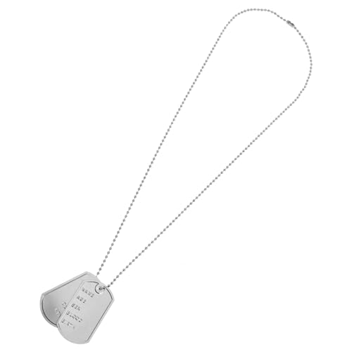 FUNNETOYU Army Dog Tag Halskette Stylischer Anhänger für Männer Authentisches Cosplay Accessoire Erkennungsmarke Kette für Karneval Kostüm und Halloween Party von FUNNETOYU