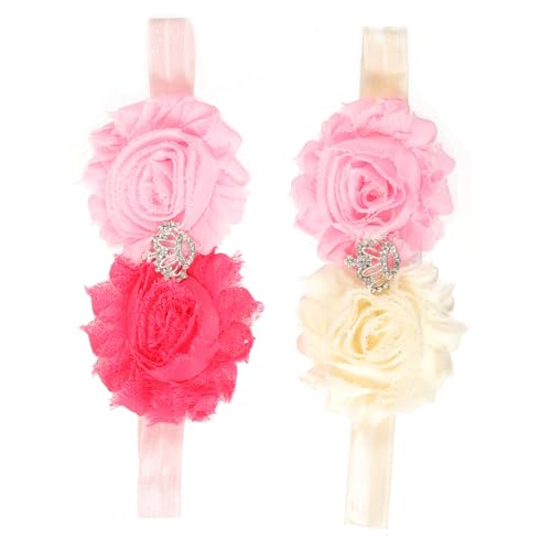 FUNNETOYU Blumen Haarband Elastisch Stirnband für Neugeborene Kleinkinder Haarschmuck Modisch Bunte Kopfbedeckung für Junge Mädchen Mädchen von FUNNETOYU