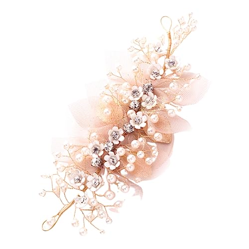 FUNNETOYU Brautschmuck Haarband mit Kunstblumen Haarschmuck für Hochzeiten Handgemachte Haaraccessoires für Bräute und Brautjungfern Stilvolles Kopfschmuck für Besondere Anlässe von FUNNETOYU