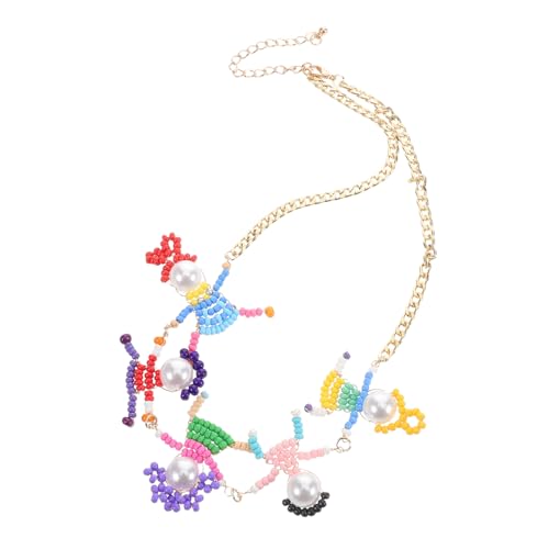 FUNNETOYU Bunte Cartoon Perlenkette Damen Schmuck Kreative Halskette mit Verspieltem Anhänger Mädchen Frauen Modeschmuck für Alltag und Geschenk von FUNNETOYU