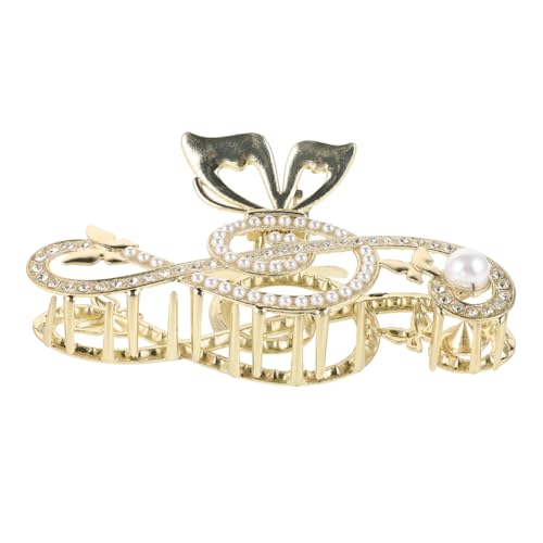 FUNNETOYU Elegante Haarklammer Schmetterling mit Musiknoten und Strass Großer Metall klauenclip für Dickes Haar Modisches Schmuck haaraccessoire für Damen und Mädchen Langlebig und Bequem von FUNNETOYU