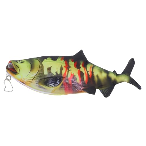 FUNNETOYU Fisch Federmäppchen mit Reißverschluss Polyester Geräumig und Vielseitig als Mäppchen Kosmetiktasche und Münzbeutel für Schule Büro und Reisen Lustiges Schreibwaren Organizer für von FUNNETOYU