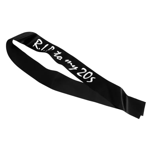 FUNNETOYU Geburtstagsschärpe Rip To My Schwarze Dekorative Party Schärpe aus Stabilem Komfortabel und Vielseitig für Geburtstagsfeiern Hochzeiten und Besondere Anlässe Geeignet von FUNNETOYU