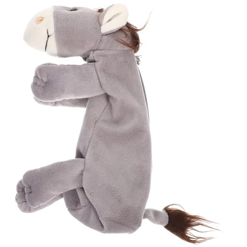 FUNNETOYU Großes Plüsch Federmäppchen mit Reißverschluss Niedliche Cartoon Tierform Weiche Stifttasche für Jungen Mädchen Geräumiges Schreibwaren Mäppchen Leichter Organizer für Schule und von FUNNETOYU