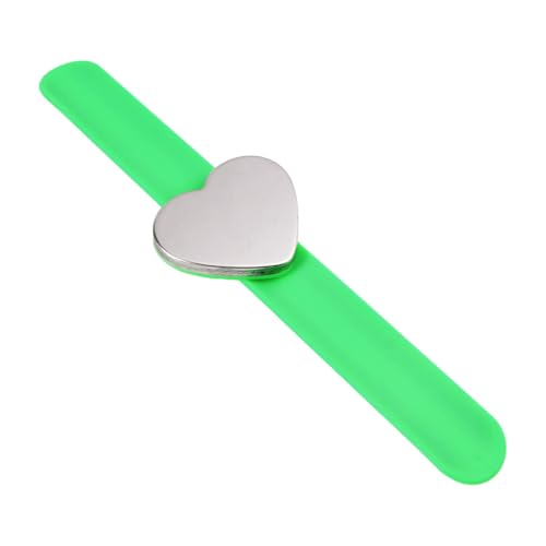 FUNNETOYU Herzförmiges Silikon Slap Bracelet mit Magnetverschluss Leichtes Handgelenksband Praktisches Armband für Freunde und Geburtstagsgeschenk Bequem Anzulegen Entfernen von FUNNETOYU