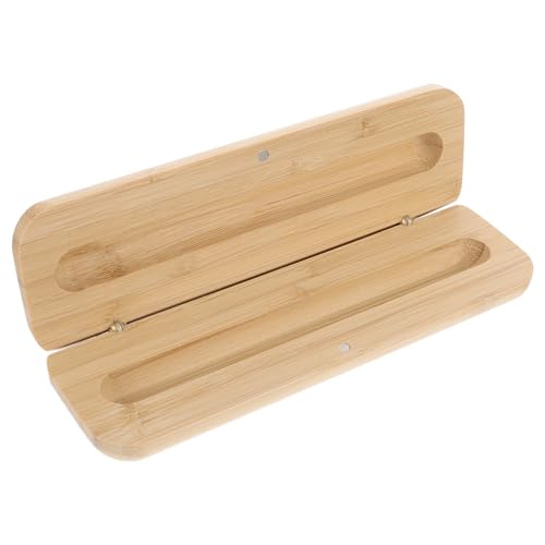 FUNNETOYU Holz Stiftebox Elegante Aufbewahrungsbox Schreibtisch Organizer Einzelne Stift Verpackung Box Für Schüler Und Büro Etui Mit Feiner Verarbeitung Und Langlebigem Design von FUNNETOYU