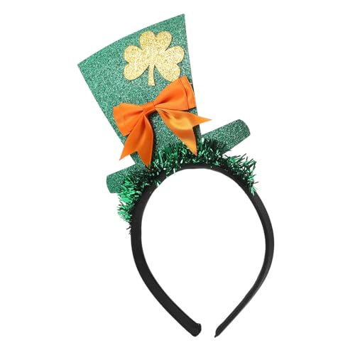 FUNNETOYU Irisches Festival Haarreif mit Kleinem Hut und Schleife Perfektes Accessoire für Patrick's Day Karneval Weihnachtsfeiern und Themenpartys von FUNNETOYU