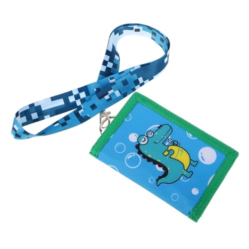 FUNNETOYU Kreatives Kinderportemonnaie mit Abnehmbarem Lanyard Multifunktionales Kurzes Dreifaches Cartoon Design aus Strapazierfähigem Canvas für Jungen und Mädchen für Geldverwaltung von FUNNETOYU