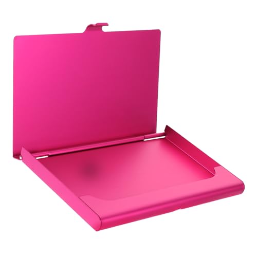 FUNNETOYU Minimalistisch Visitenkartenetui Zum Selbermachen Unfertiges Kartenetui Visitenkartenhalter Aus Metall Behälter Für Sublimationskarten Leeres Kartenetui Aluminiumlegierung Rosy von FUNNETOYU