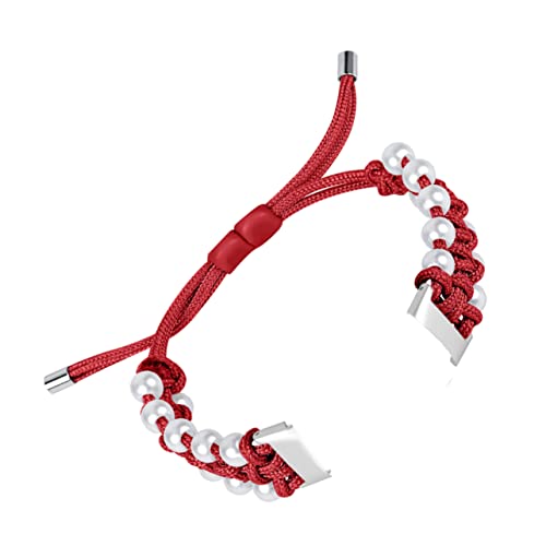 FUNNETOYU Perlen-Paracord-Armband Perlenarmband Uhren frauen Perlenarmbänder Perlengurt intelligentes Uhrenarmband Ersatzarmband (Einstellbereich 5 rot FUNNETOYU Perlen-Paracord-Armband Perlenarmband Uhren frauen Perlenarmbänder Perlengurt intelligentes Uhrenarmband Ersatzarmband (Einstellbereich 5 rot von FUNNETOYU