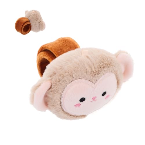 FUNNETOYU Plüsch Affe Klatscharmband Stoff Schnapparmband Tiermotiv Armband für Geburtstagsfeier Partygeschenk Jungen Mädchen von FUNNETOYU