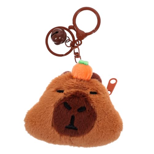 FUNNETOYU Plüsch Münzgeldbörse Mini Portemonnaie mit Reißverschluss und Kompakt Schlüsselanhänger Münzfach für Alltag Shopping und Party von FUNNETOYU