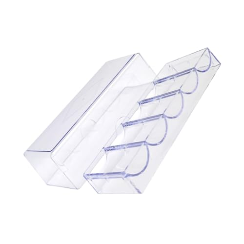 FUNNETOYU Pokerchip Aufbewahrungsbox Transparent Multifunktionaler Poker Chip Tray Tragbarer Organizer für Chips Platzsparend Rostfrei für Poker und Kleine Gegenstände von FUNNETOYU