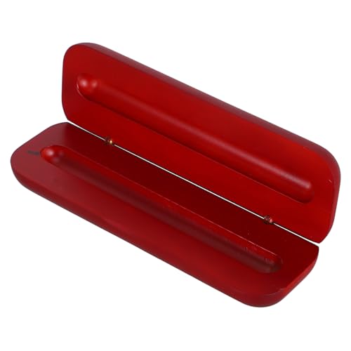 FUNNETOYU Praktische Einzelstiftebox aus Holz mit Stabilem Deckel Tragbarer Stiftaufbewahrungskoffer Eleganter Füllfederhalter Organizer Leichter Pen Case für Geschenkverpackung und Alltag von FUNNETOYU