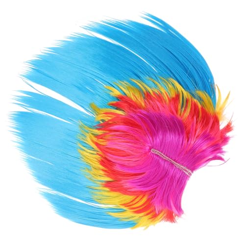 FUNNETOYU Punk Rock Cosplay Perücke Mit Buntem Haardesign Einzigartige Partyperücke Für Maskeraden Und Karneval Für Damen Und Herren Einfach Zu Tragen Und Auffallend von FUNNETOYU