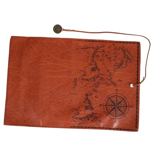 FUNNETOYU Retro Canvas Pen Bag Federmäppchen Klein Tasche Stift Wraps Federmäppchen Masse Schreibwaren Praktische Bleistiftbeutel Bleistiftfälle Pu-bleistifthalter Dunkelbraun Leder von FUNNETOYU