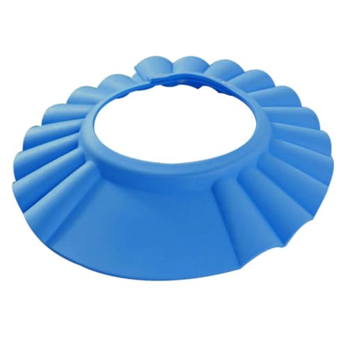 FUNNETOYU Shampoo-Kappe Babys Kind Schutz Neugeborenes Badduschenhaube Verstellbarer Duschhut -Dusche-Hut Blau von FUNNETOYU