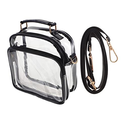 FUNNETOYU Transparente Crossbody Tasche aus PVC mit Verstellbarem Schulterriemen Leichte Vielseitige Umhängetasche mit Großer Kapazität für Damen für Party Shopping und Reisen von FUNNETOYU