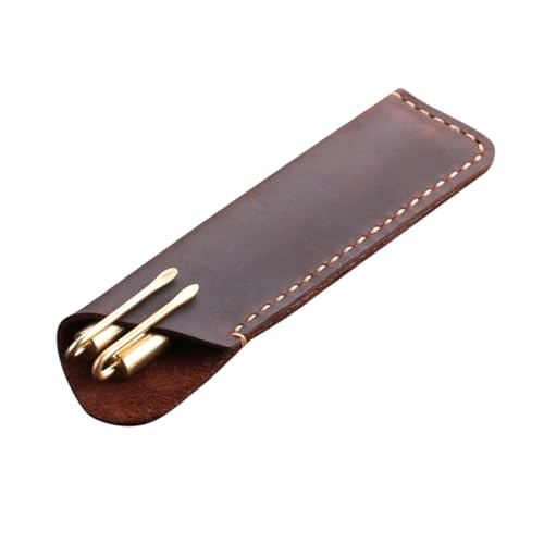 FUNNETOYU Vintage Leder Stifteetui Handgefertigt Echtleder Stiftetui Pen Pouch Schutzhülle Retro Design Stifttasche für Büro Schule Zuhause Kaffee Farbe FUNNETOYU Vintage Leder Stifteetui Handgefertigt Echtleder Stiftetui Pen Pouch Schutzhülle Retro Design Stifttasche für Büro Schule Zuhause Kaffee Farbe von FUNNETOYU